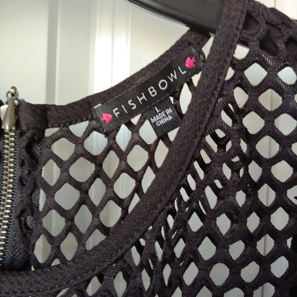 Fishbowl Black Dress with Netting - Picture 3 of 5